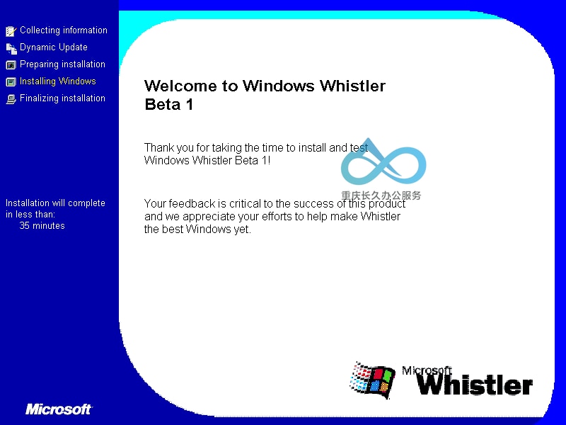 Whistler Beta 安装程序