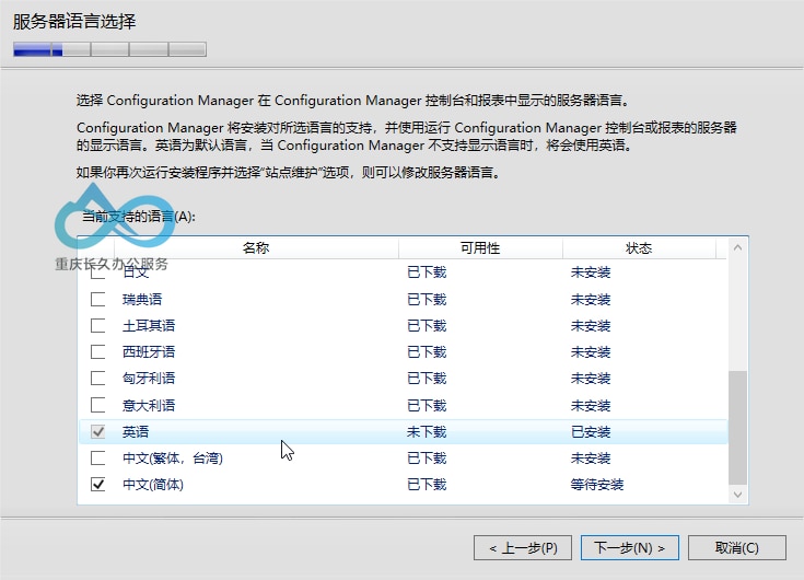 语言设置 - 默认包含英文和系统语言