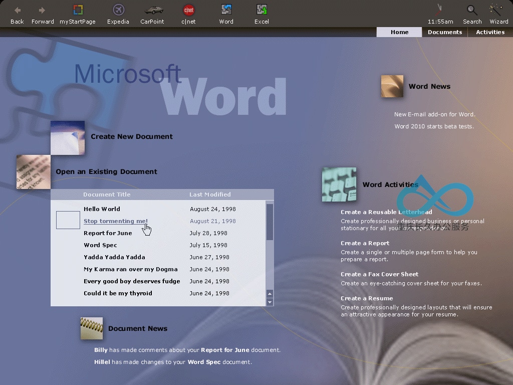 Word 概念图，由 NTDEV 归功于 Ben Slivka