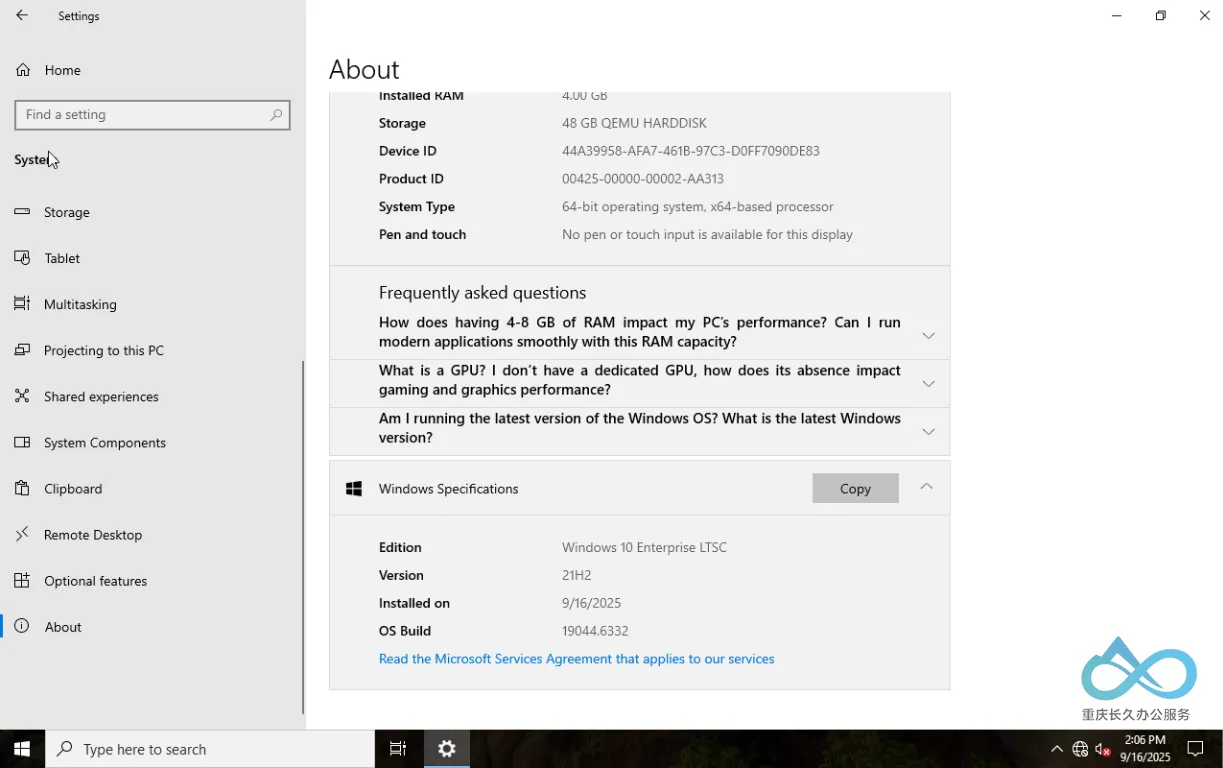 Windows Specifications