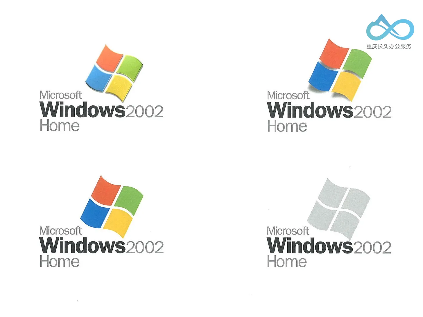 Frog Design 设计的 Windows Whistler/2002/XP 标志概念图