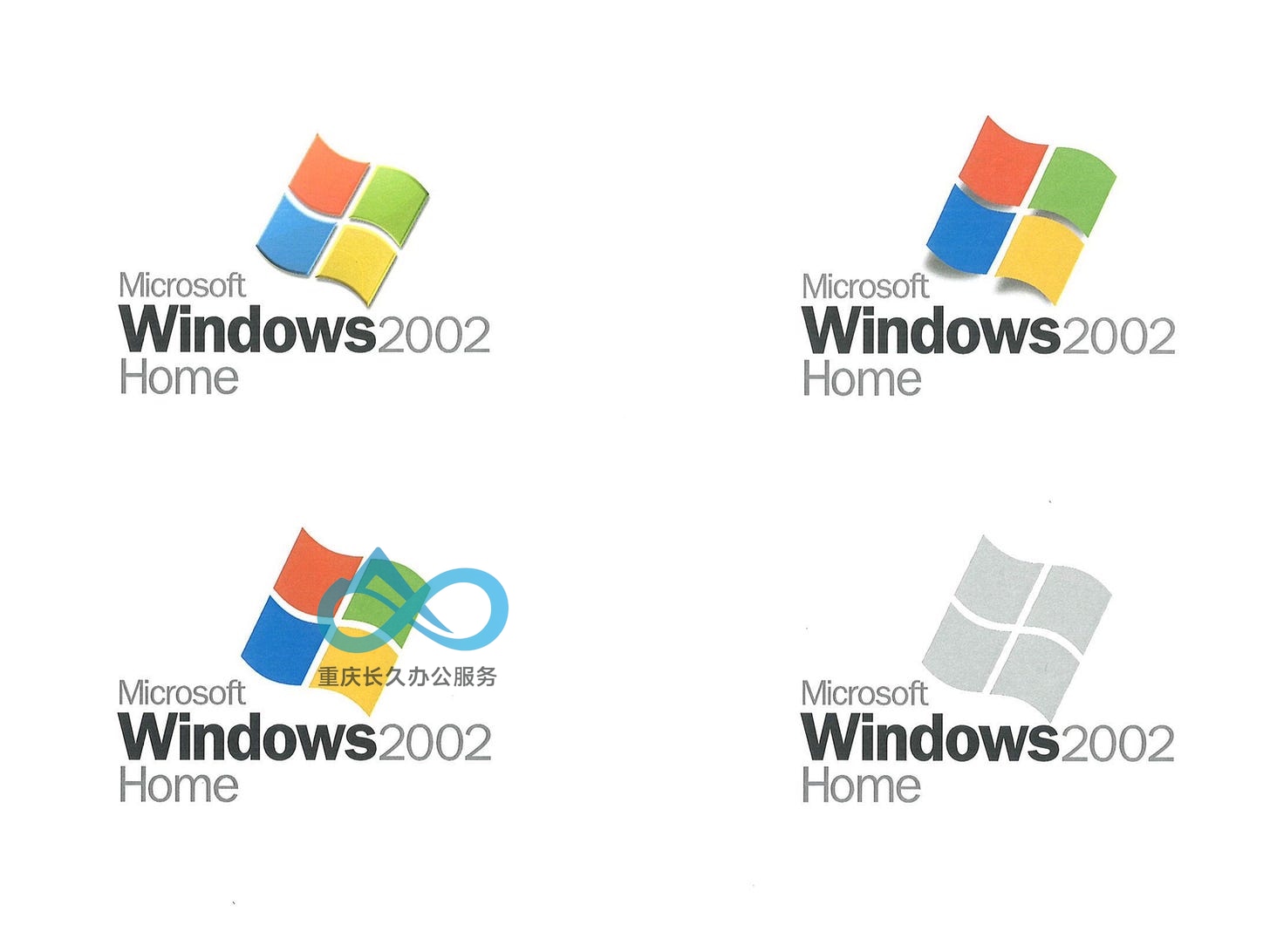 Frog Design 设计的 Windows Whistler/2002/XP 标志概念图
