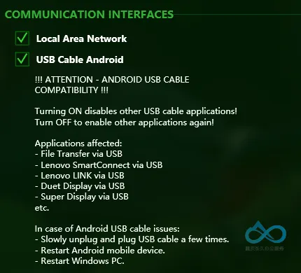 Check 'USB Cable Android'