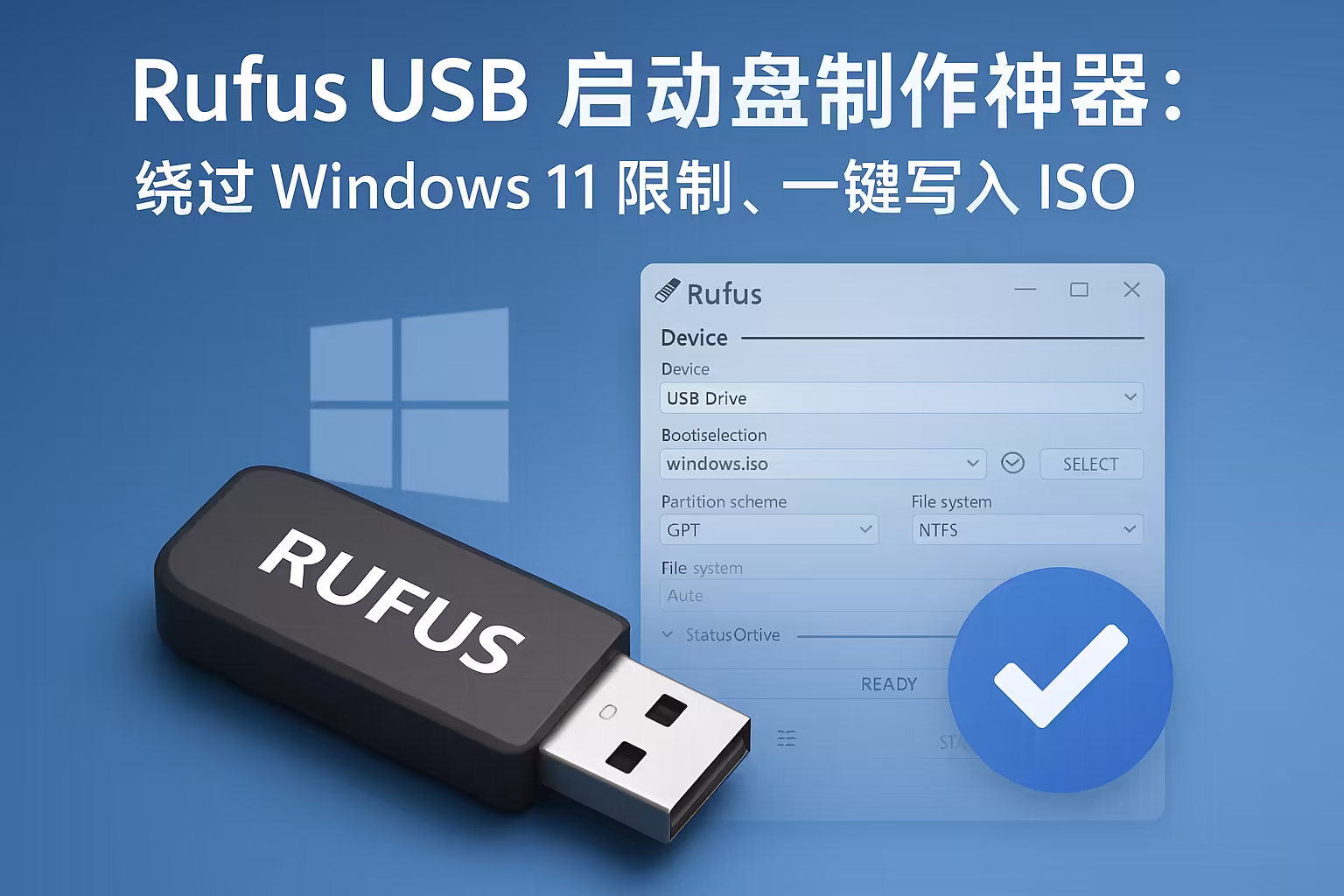 Rufus v4.9：免费开源的引导U盘制作工具｜直链下载